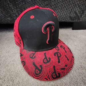 Philadelphia Phillies Fitted New Era 59FIFTY All Over Print Baseball Hat…